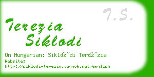 terezia siklodi business card